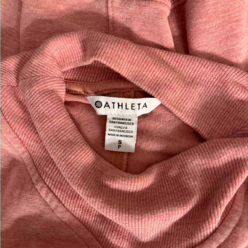 Athleta Apollo Conch Pink Heather Crewneck Sweatshirt Women’s Small - Picture 7 of 8